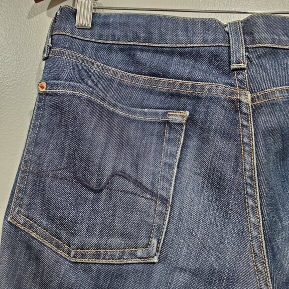 7 For All Mankind Women's Size 28 Dark Wash Low Rise Bootcut Denim Jeans - Picture 12 of 13
